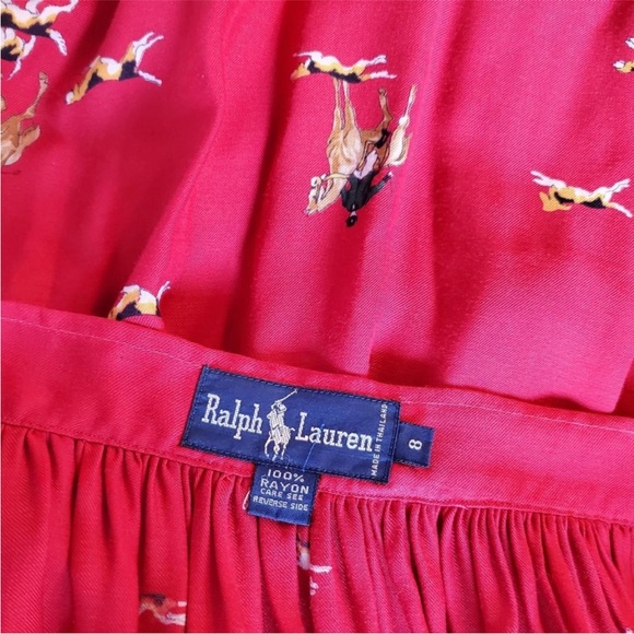 Ralph Lauren Fox Hunt Skirt High End Ralph Lauren Blue Label Vintage Designer - Picture 3 of 6